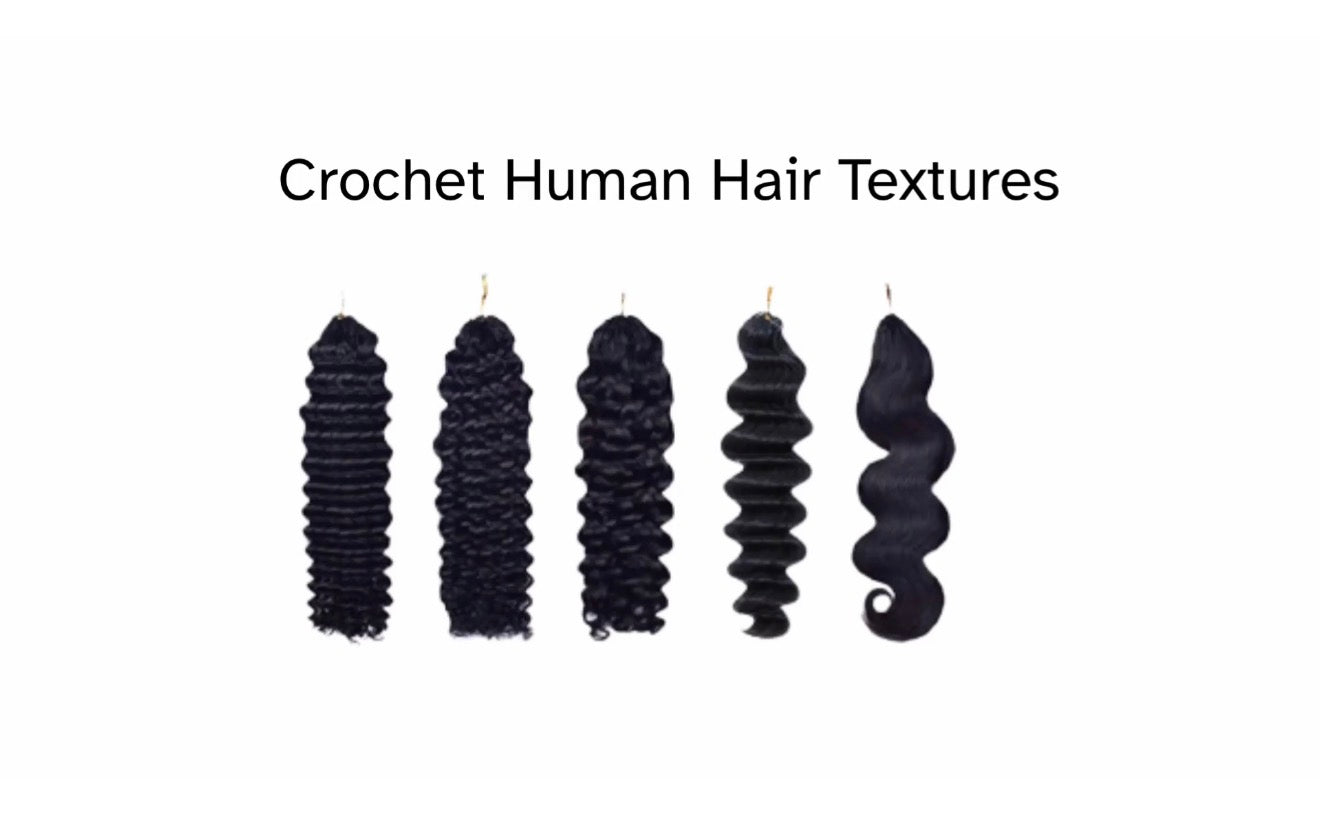 Body wave, Feather crotchet human hair
