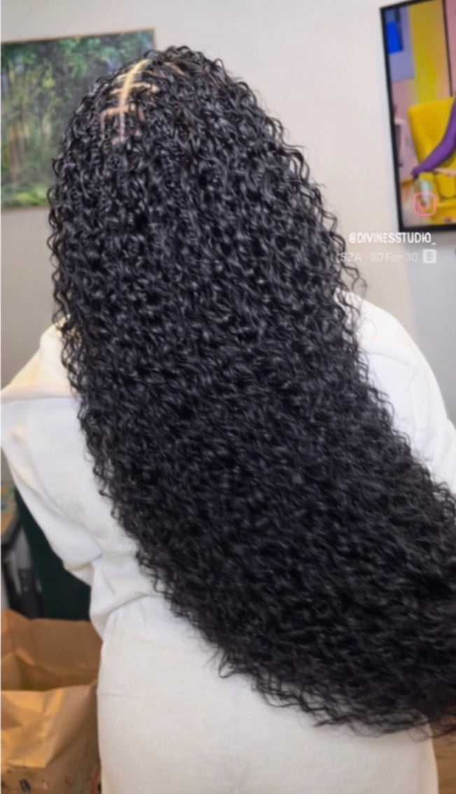 Deep wave, Feather crochet human hair